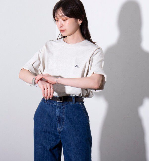 GLOSTER「【KELTY&times;GLOSTER】別注 バックタイポロゴプリントTシャツ ワンポイントワッペン」|Tシャツ・カットソー|