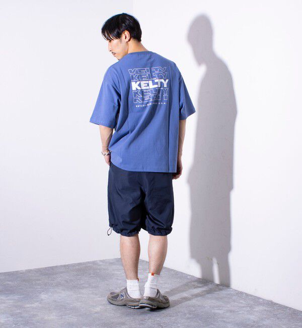 GLOSTER「【KELTY&times;GLOSTER】別注 バックタイポロゴプリントTシャツ ワンポイントワッペン」|Tシャツ・カットソー|