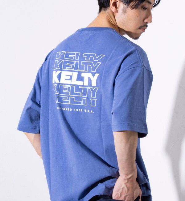 GLOSTER「【KELTY&times;GLOSTER】別注 バックタイポロゴプリントTシャツ ワンポイントワッペン」|Tシャツ・カットソー|