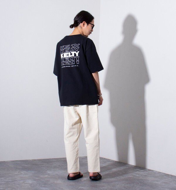 GLOSTER「【KELTY&times;GLOSTER】別注 バックタイポロゴプリントTシャツ ワンポイントワッペン」|Tシャツ・カットソー|