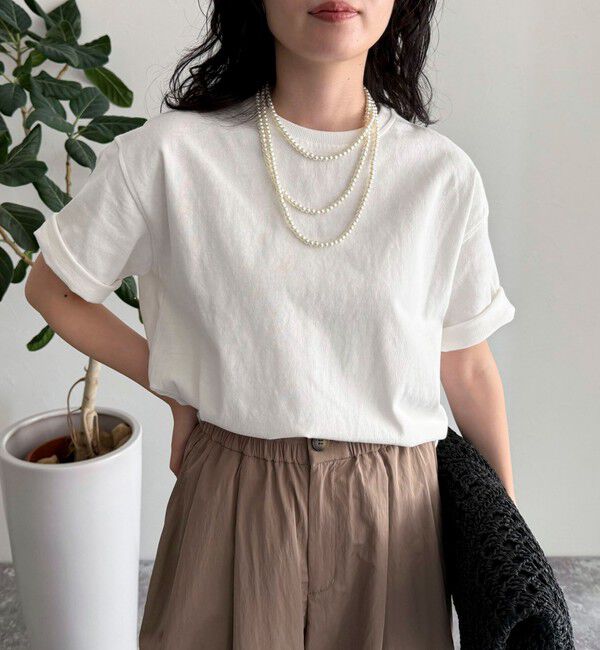 fredy emue「【新色追加！】ベーシッククロップド丈Tシャツ」|Tシャツ・カットソー|