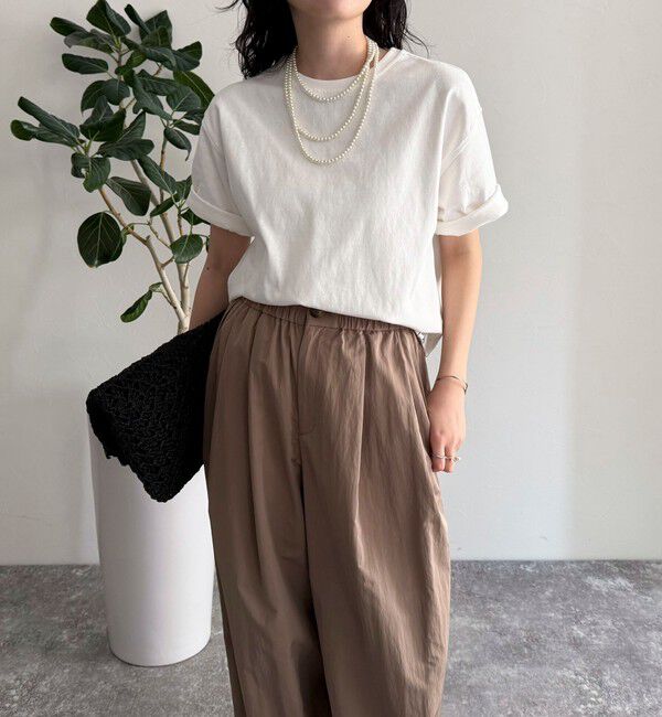 fredy emue「【新色追加！】ベーシッククロップド丈Tシャツ」|Tシャツ・カットソー|