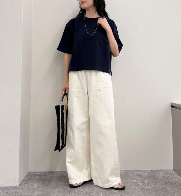 fredy emue「【新色追加！】ベーシッククロップド丈Tシャツ」|Tシャツ・カットソー|