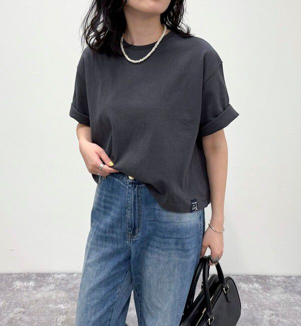 fredy emue「【新色追加！】ベーシッククロップド丈Tシャツ」|Tシャツ・カットソー|