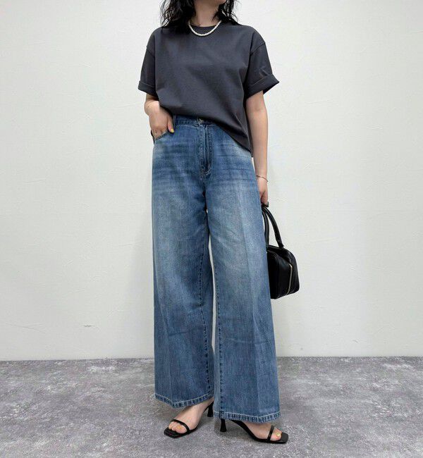 fredy emue「【新色追加！】ベーシッククロップド丈Tシャツ」|Tシャツ・カットソー|