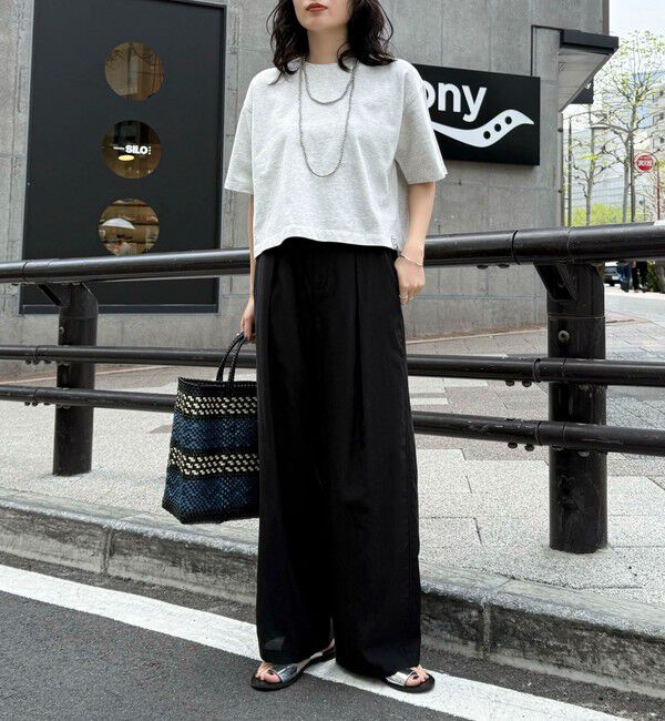 fredy emue「【新色追加！】ベーシッククロップド丈Tシャツ」|Tシャツ・カットソー|