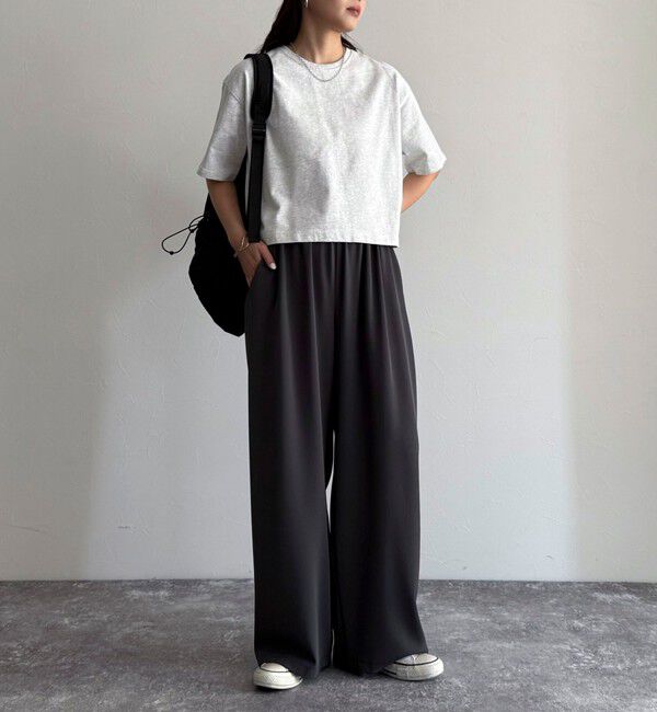 fredy emue「【新色追加！】ベーシッククロップド丈Tシャツ」|Tシャツ・カットソー|