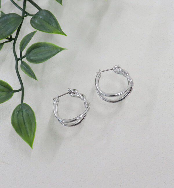 fredy emue「ねじりWフープピアス」|ピアス|シルバー