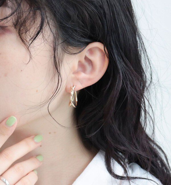 fredy emue「ねじりWフープピアス」|ピアス|