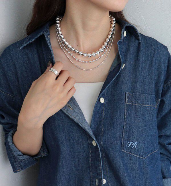 fredy emue「メタルボール3setショートネックレス」|ネックレス|シルバー