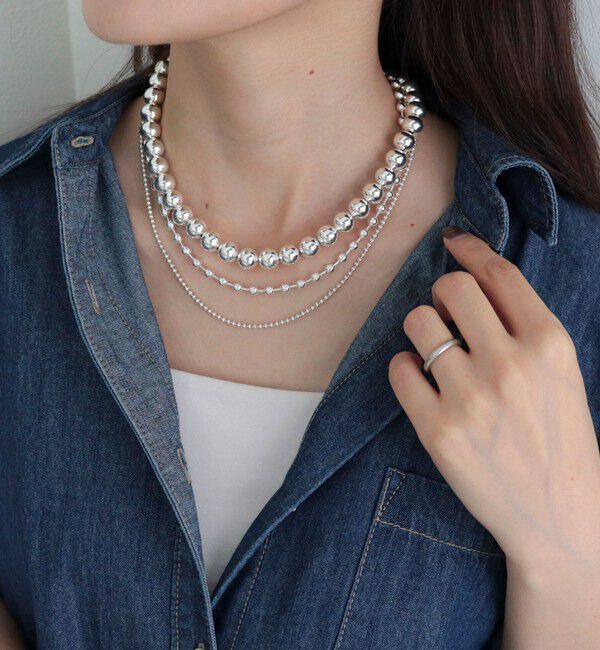 fredy emue「メタルボール3setショートネックレス」|ネックレス|