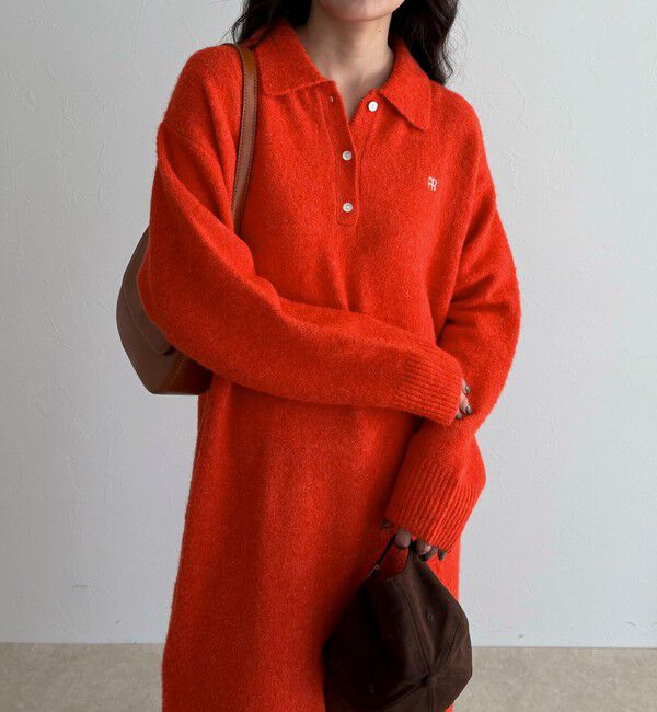 fredy emue「FR刺繍衿付きニットワンピース」|ワンピース|