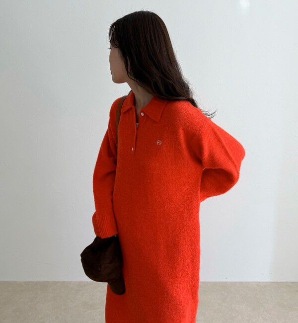 fredy emue「FR刺繍衿付きニットワンピース」|ワンピース|