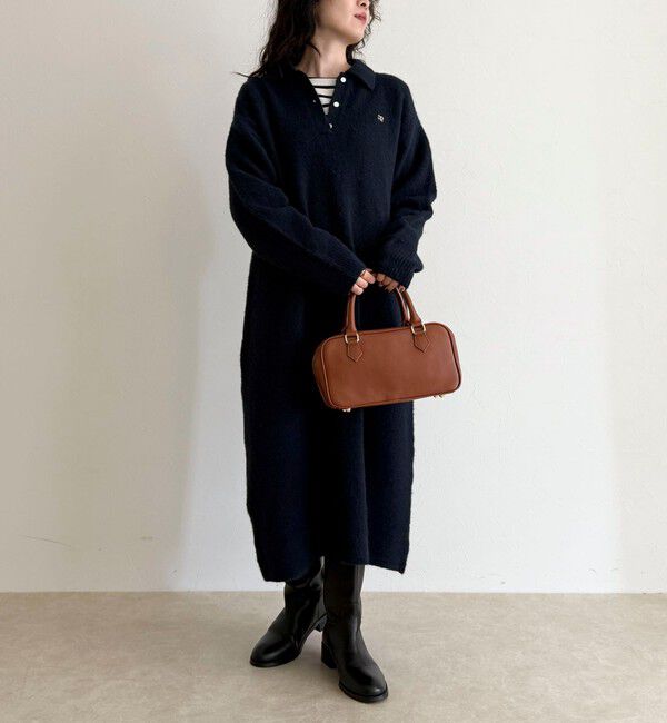 fredy emue「FR刺繍衿付きニットワンピース」|ワンピース|