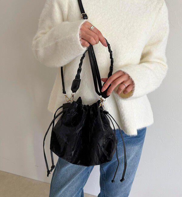 fredy emue「三つ編みハンドル巾着バッグ」|ショルダー・メッセンジャー|