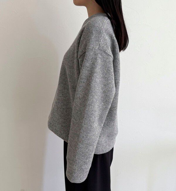 fredy emue「リブ見えニットソーVネックプルオーバー」|Tシャツ・カットソー|