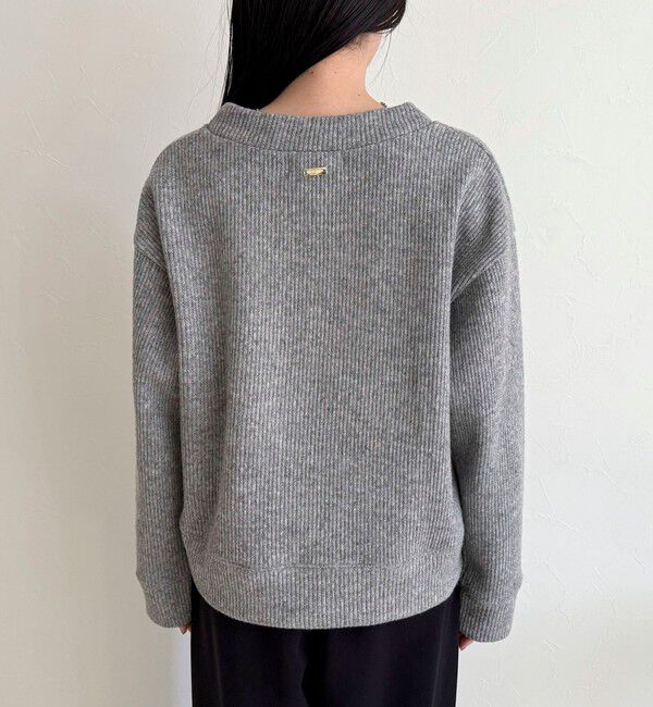 fredy emue「リブ見えニットソーVネックプルオーバー」|Tシャツ・カットソー|