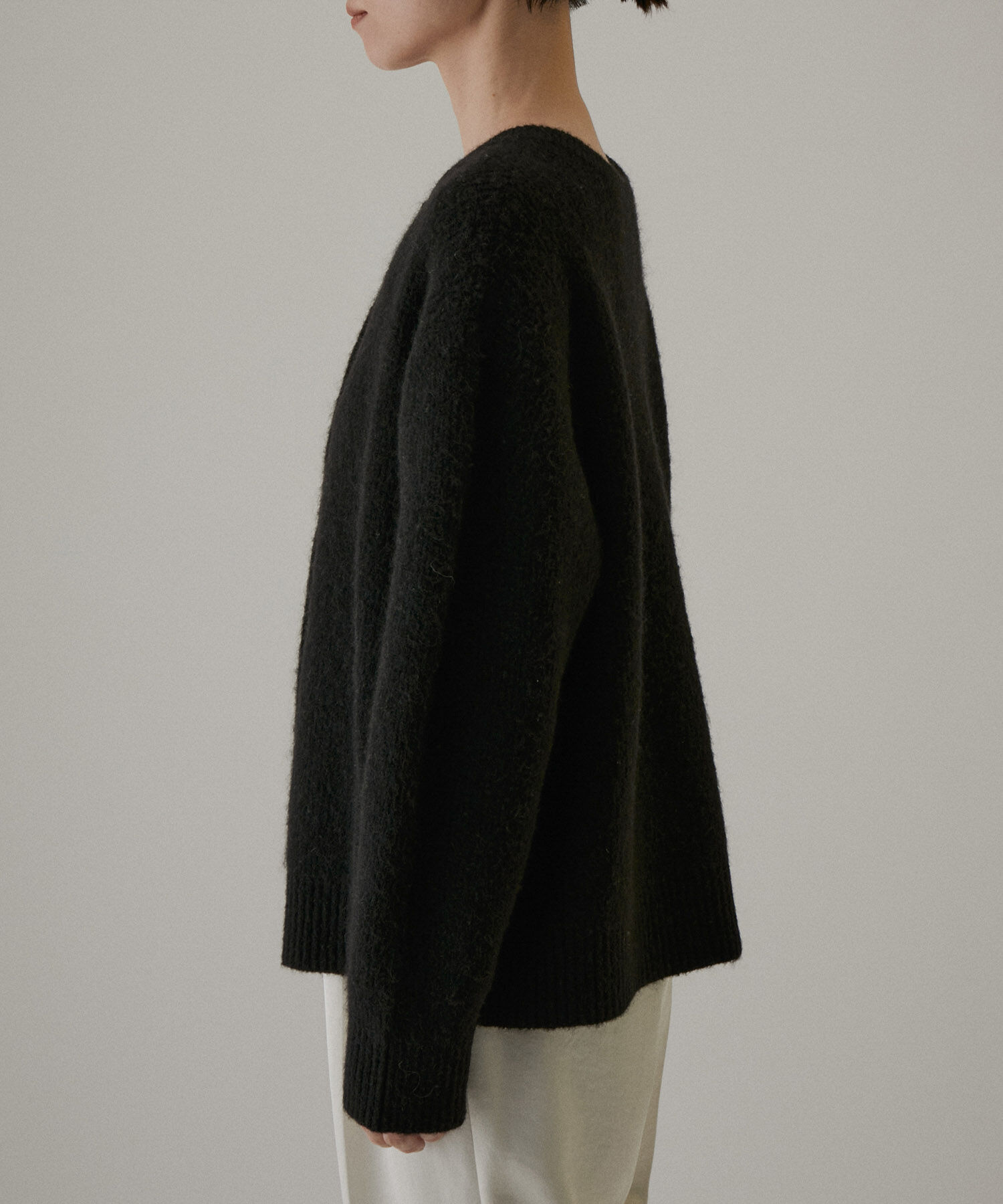 SALON adam et rope'「【WEB限定】2WAYメタルボタンモヘヤシャギーカーディガン」|カーディガン|