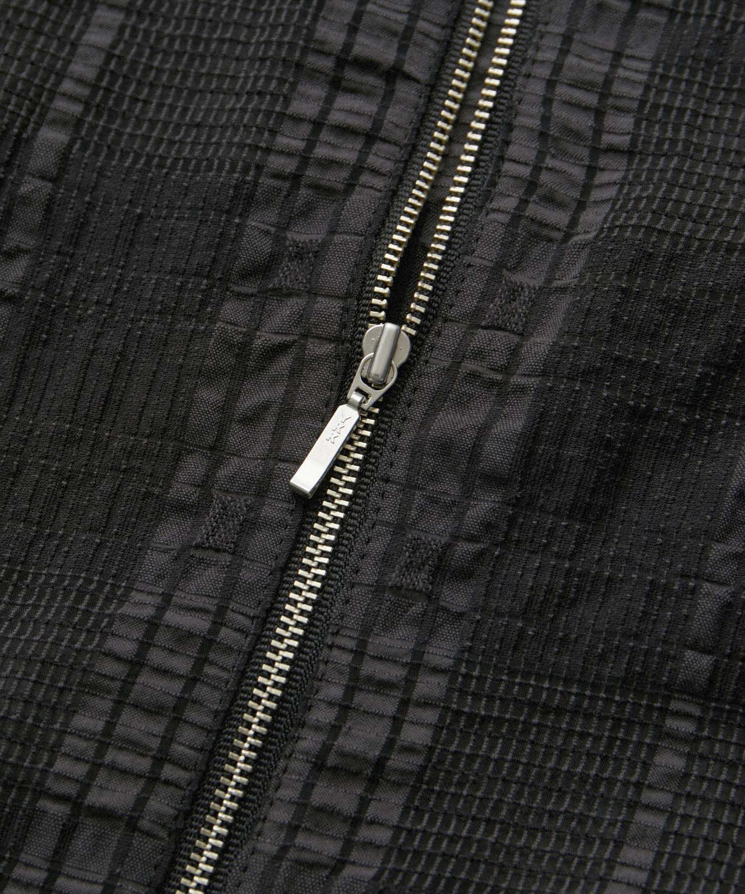 SALON adam et rope'「ハーフスリーブシアーメッシュチェックブルゾン」|ブルゾン・スタジャン|