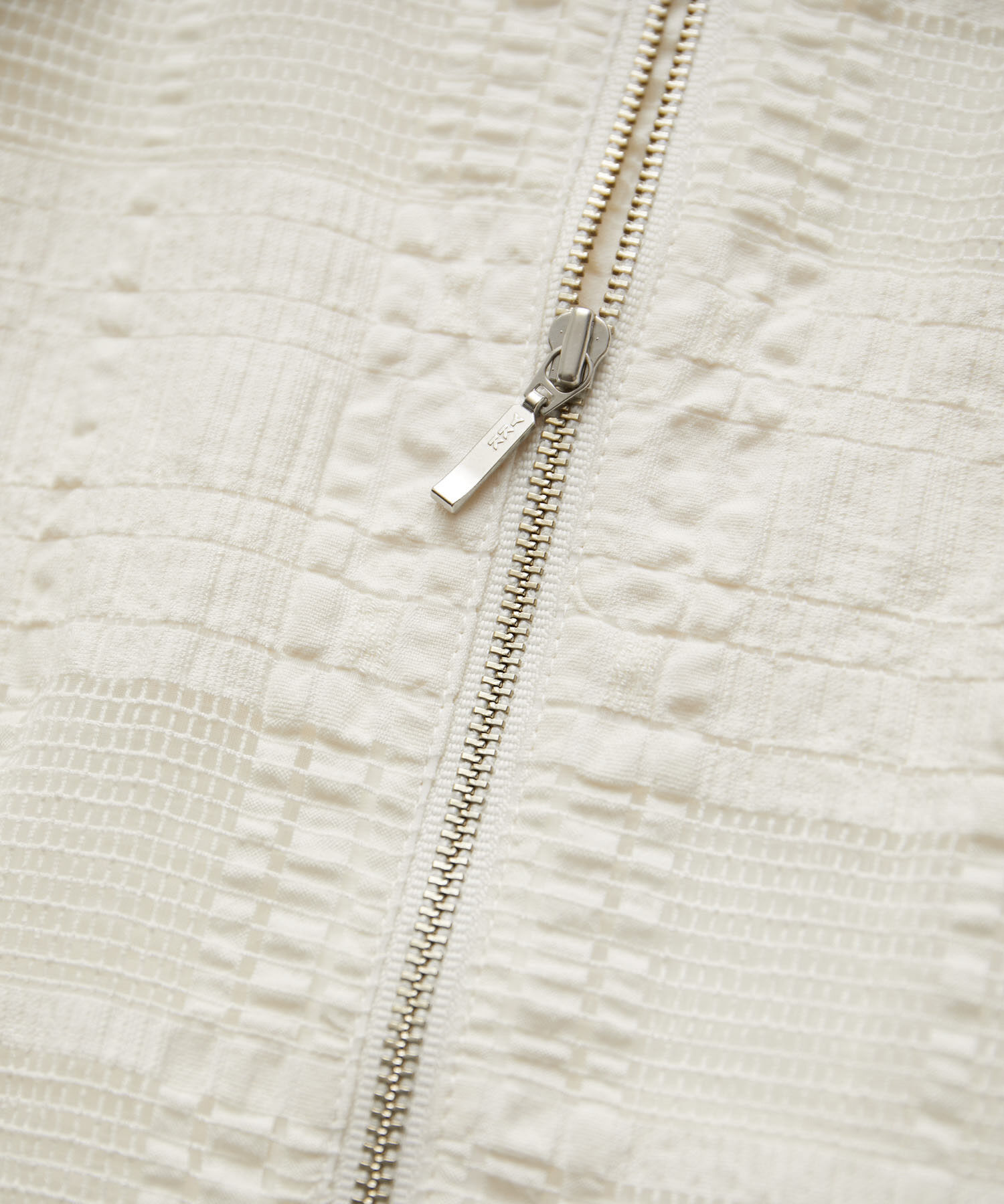 SALON adam et rope'「ハーフスリーブシアーメッシュチェックブルゾン」|ブルゾン・スタジャン|