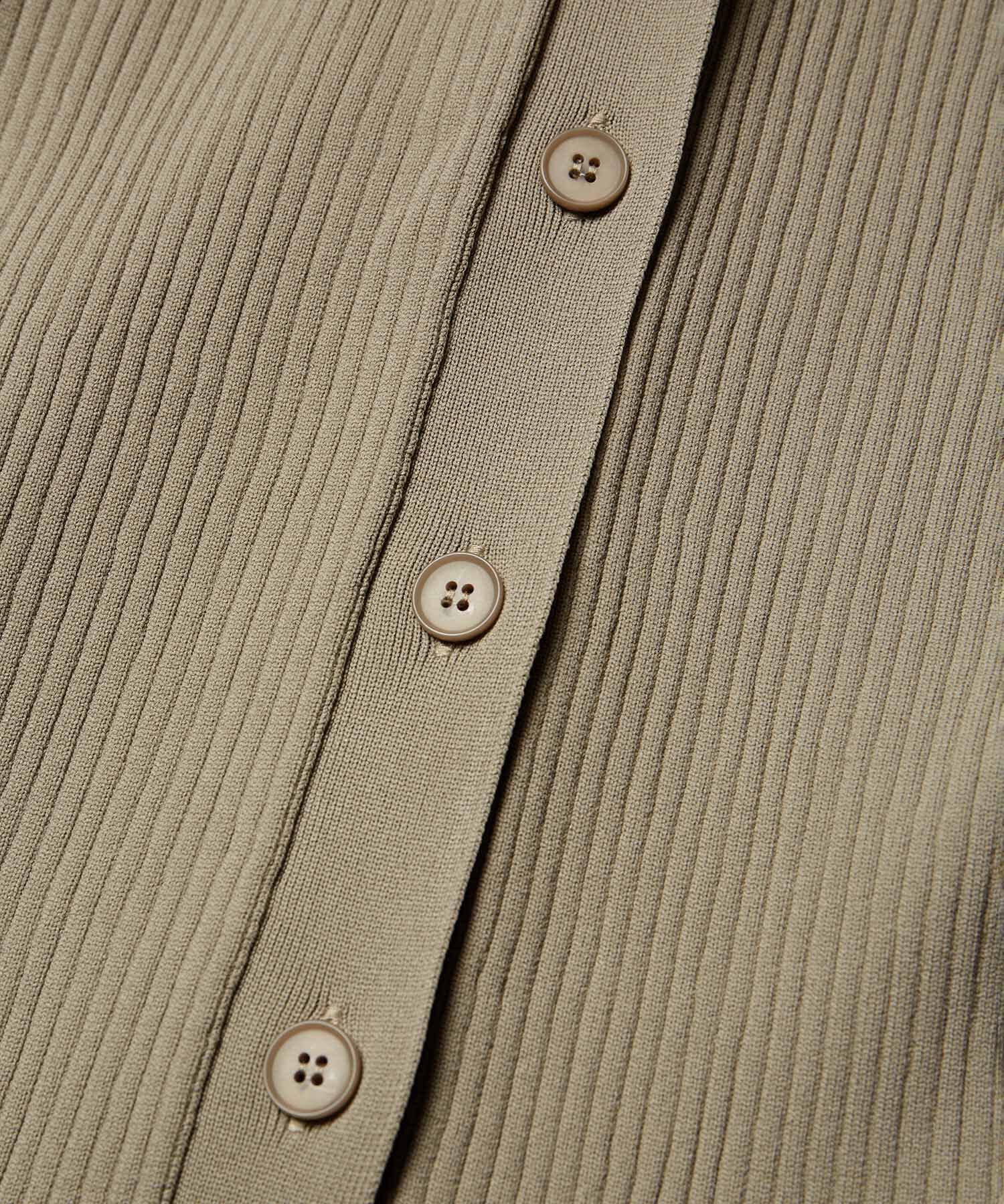 SALON adam et rope'「フレアースリーブリブVネックカーディガン【洗える】」|カーディガン|