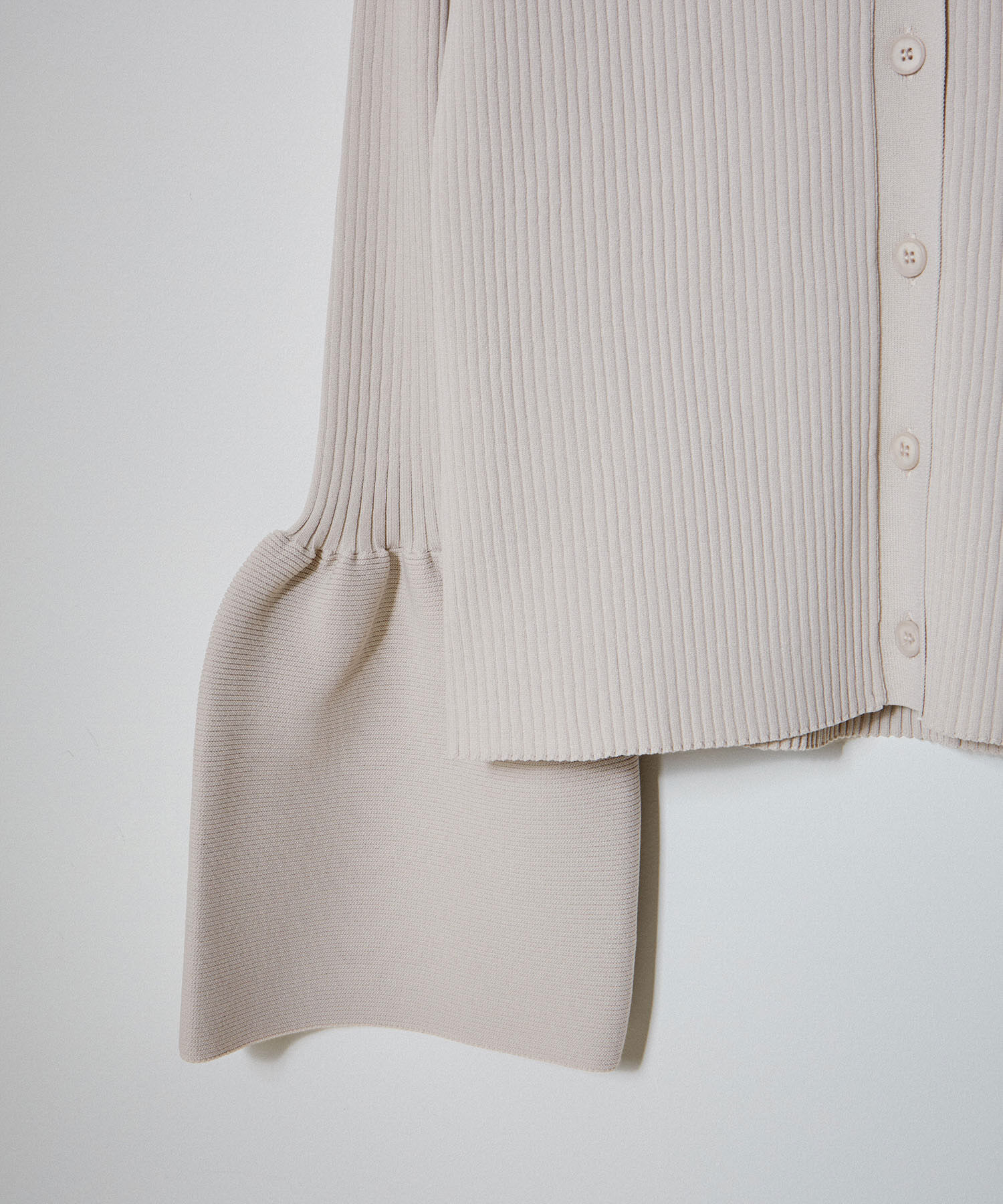 SALON adam et rope'「フレアースリーブリブVネックカーディガン【洗える】」|カーディガン|