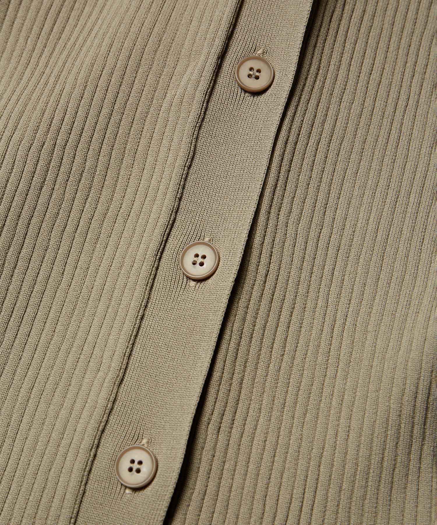 SALON adam et rope'「フレアースリーブリブVネックカーディガン【洗える】」|カーディガン|