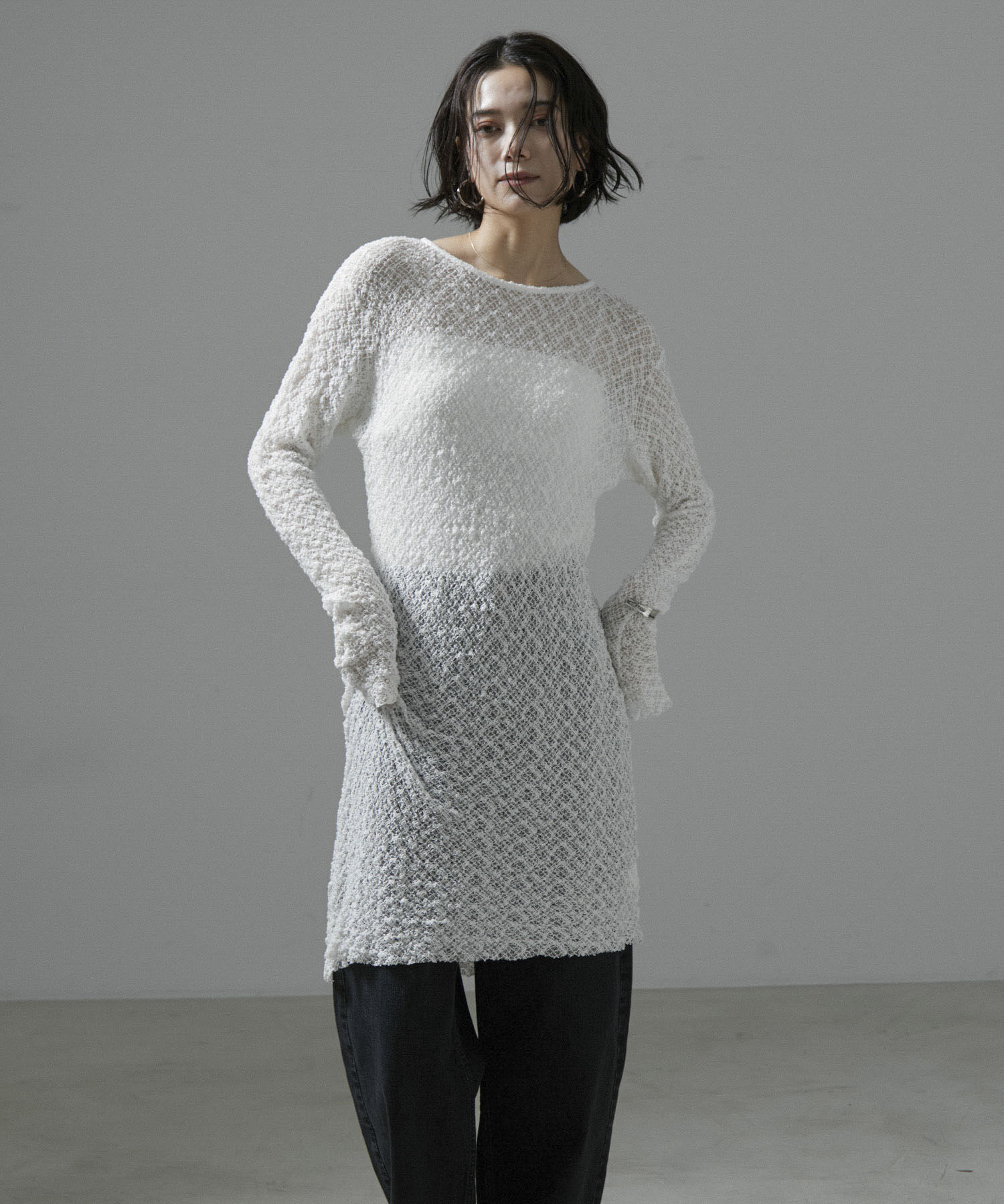 SALON adam et rope'「【NIPPON CULTURE】クラウドレースワンピース」|ワンピース|