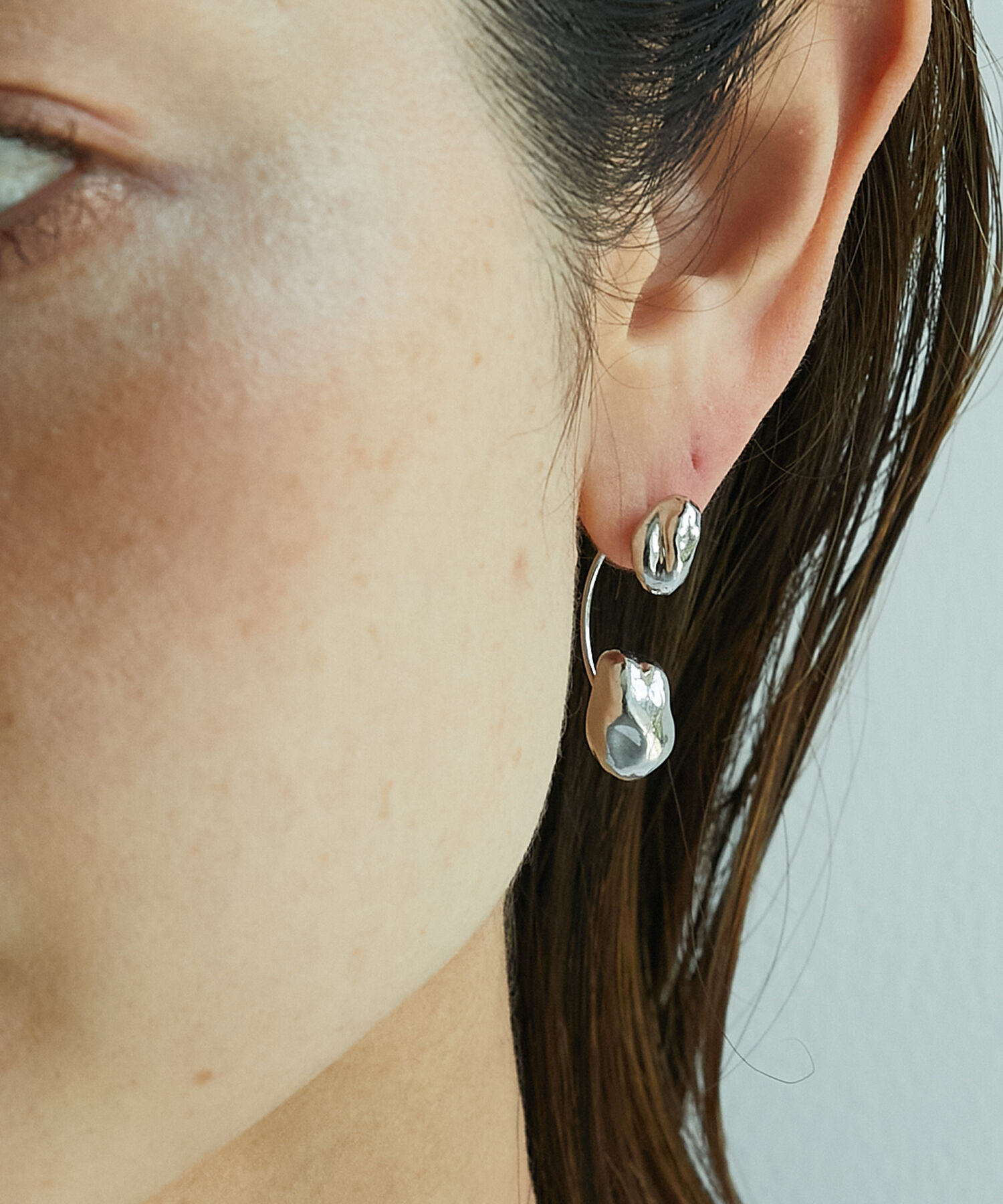 ROPE「【R（ロペ アール）】 SV925 デザインフープピアス」|ピアス|