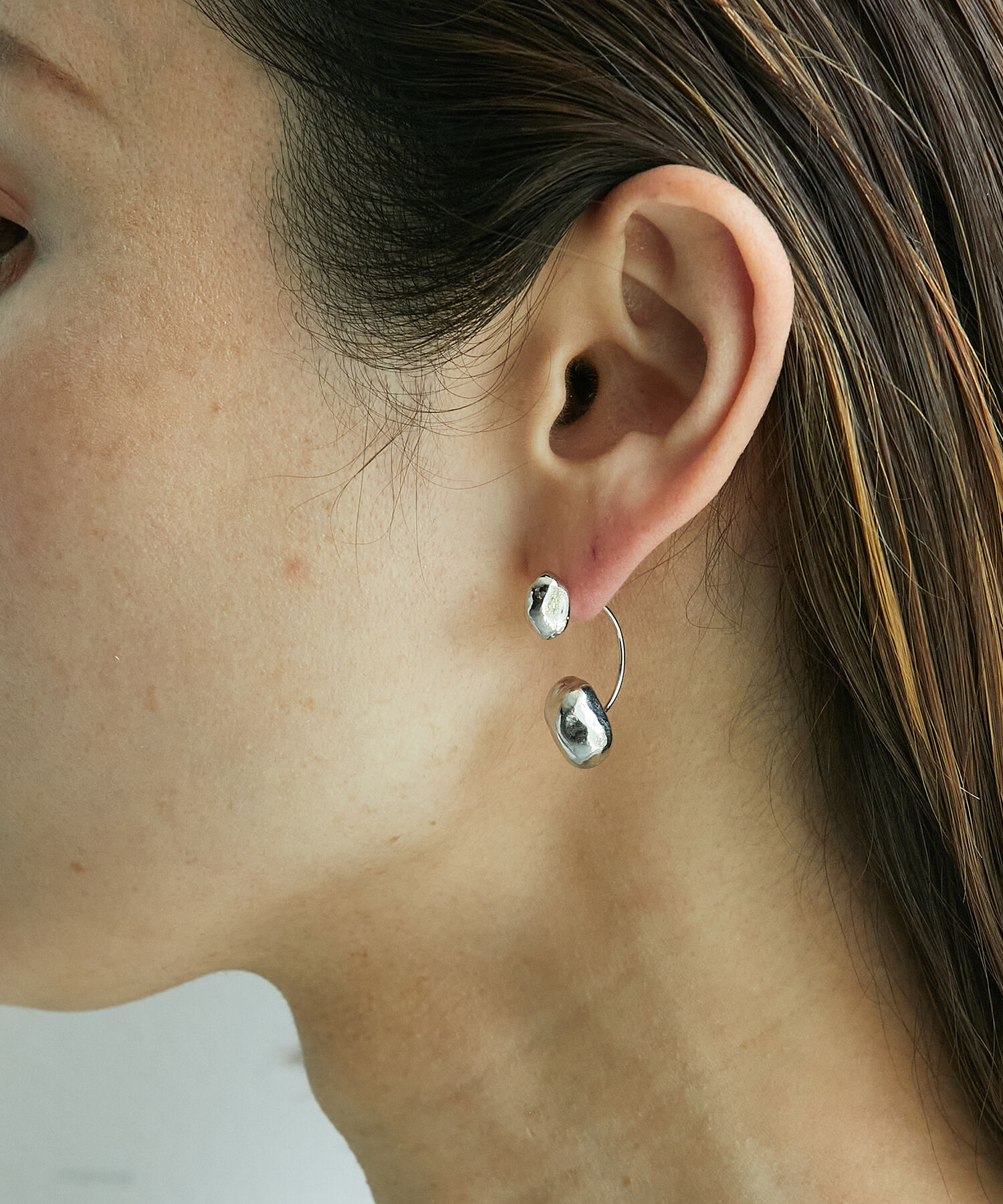 ROPE「【R（ロペ アール）】 SV925 デザインフープピアス」|ピアス|