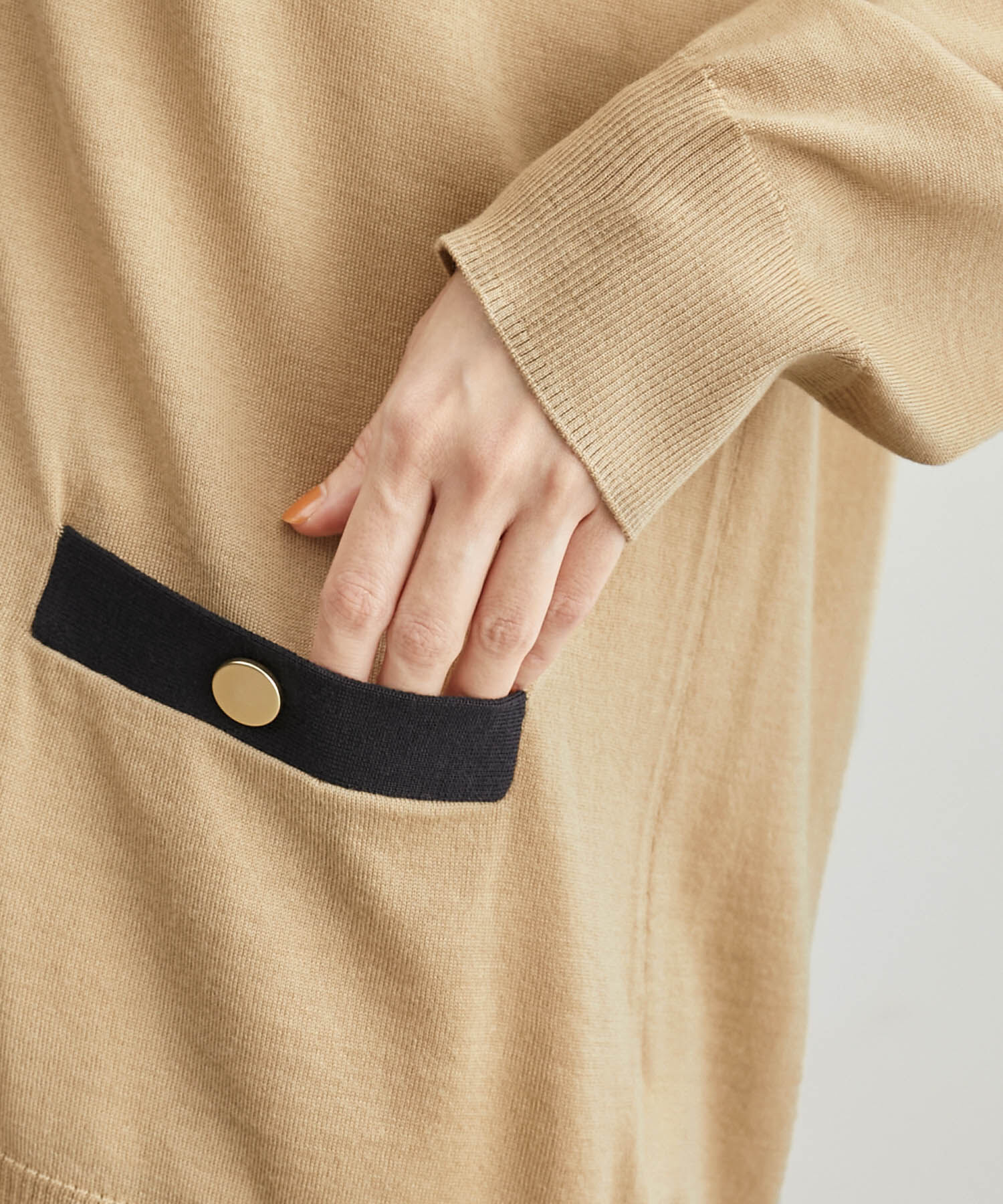 ROPE「ハイゲージ天竺Vネックカーディガン/アンサンブル対応【雑誌掲載】」|カーディガン|