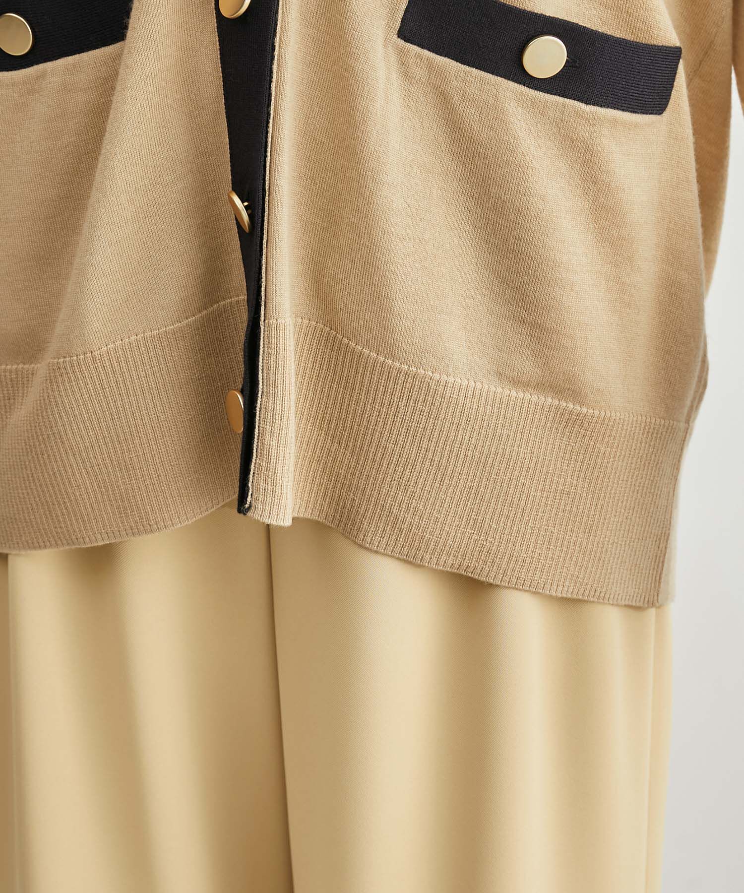 ROPE「ハイゲージ天竺Vネックカーディガン/アンサンブル対応【雑誌掲載】」|カーディガン|