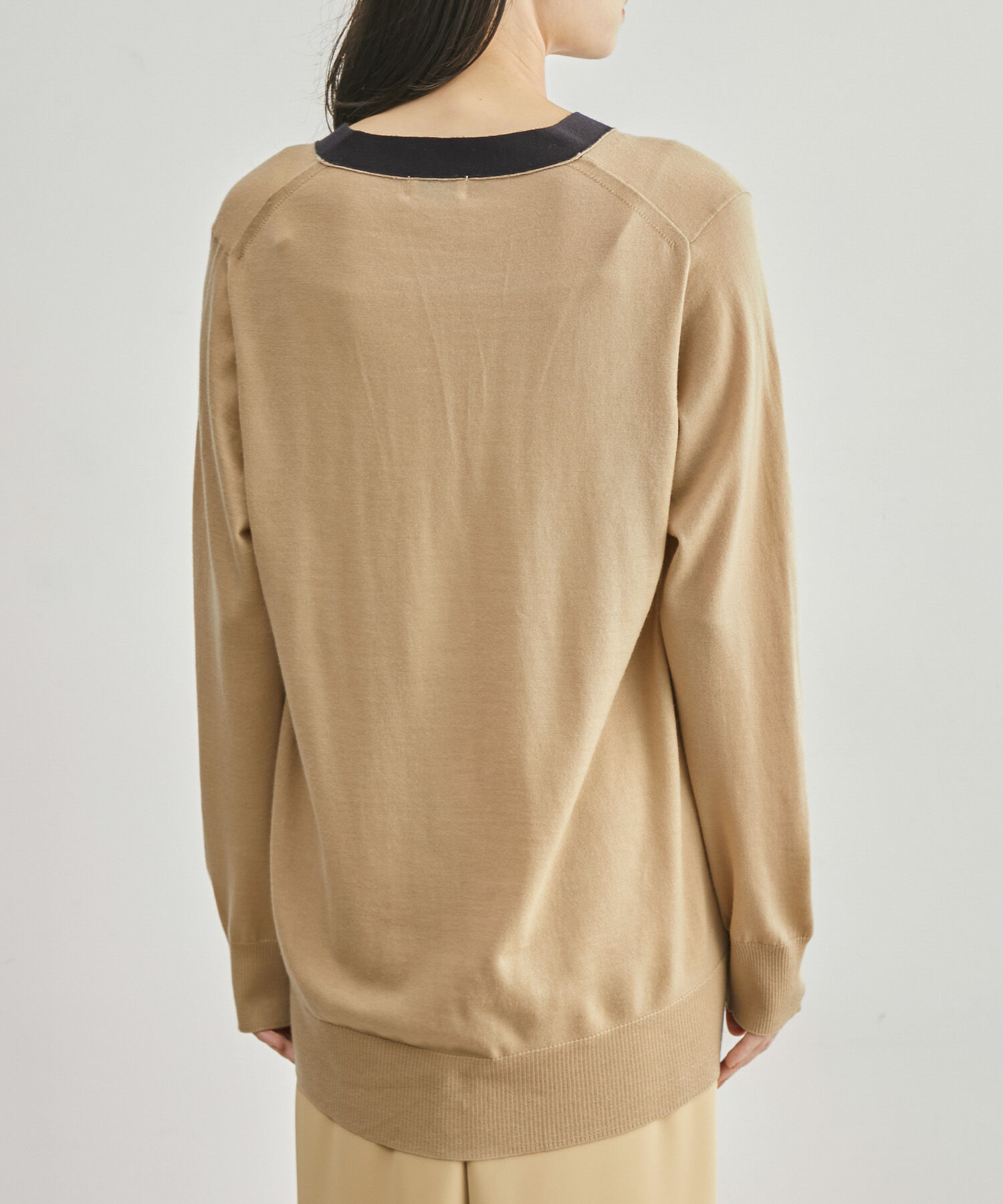 ROPE「ハイゲージ天竺Vネックカーディガン/アンサンブル対応【雑誌掲載】」|カーディガン|