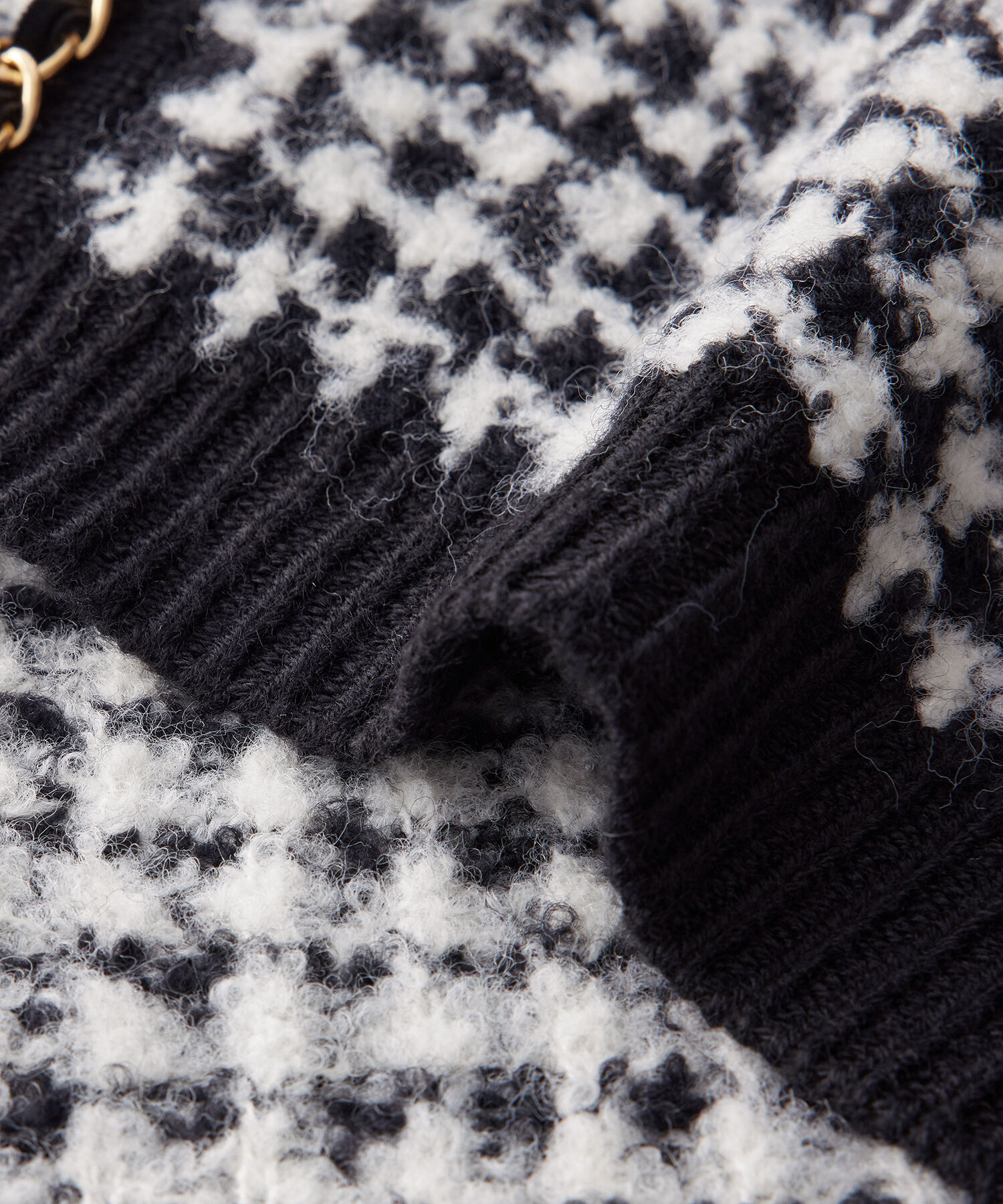 ROPE「チェーン付きカーディガン（無地/千鳥格子ジャカード）」|カーディガン|