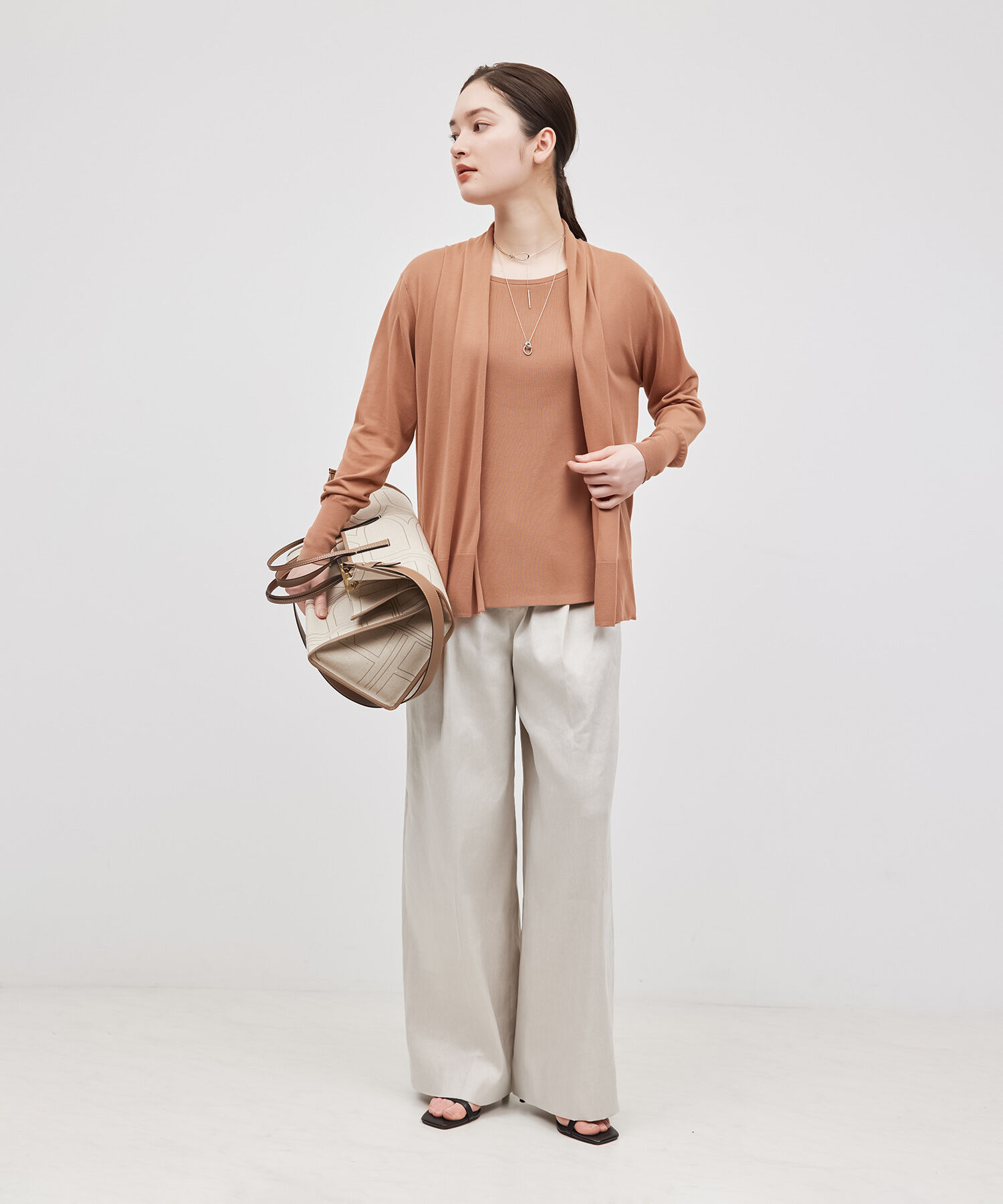 ROPE「【洗える】【接触冷感】ICE COTTONトッパーカーディガン」|カーディガン|