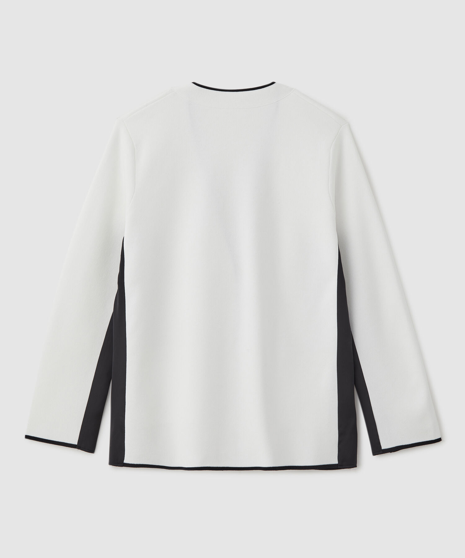 ROPE「サテン切り替えジャケット風カーディガン」|カーディガン|