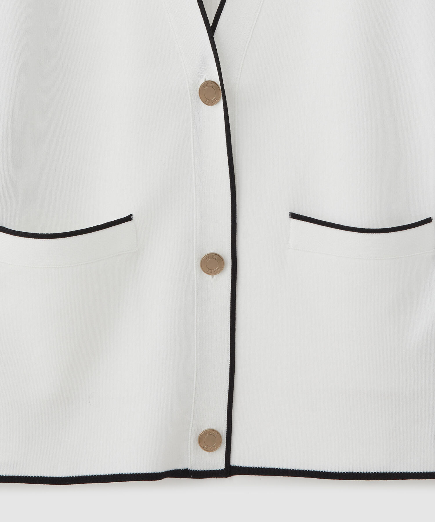 ROPE「サテン切り替えジャケット風カーディガン」|カーディガン|