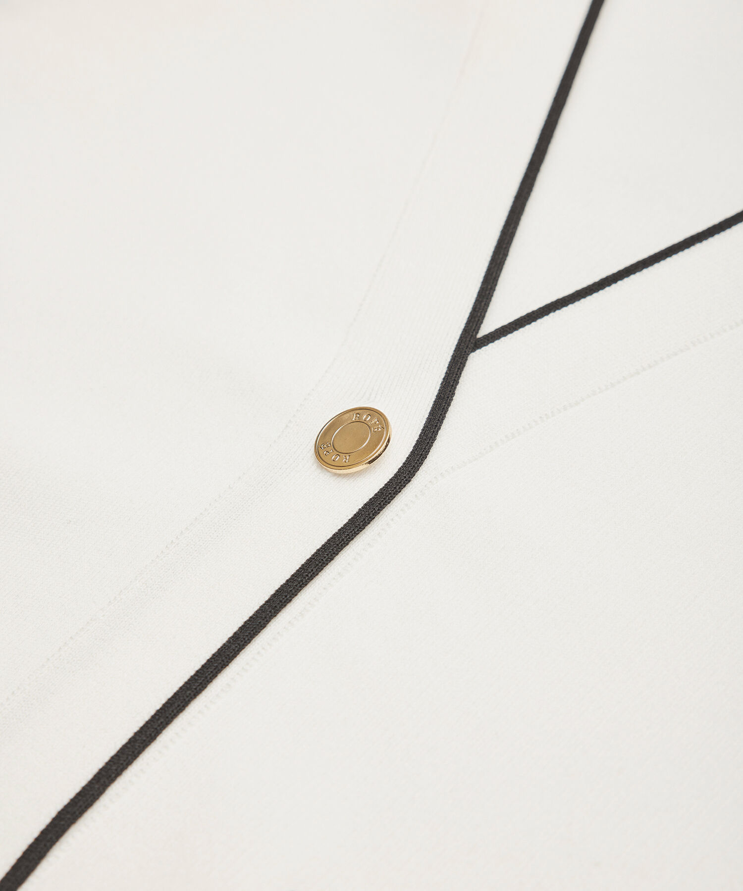 ROPE「サテン切り替えジャケット風カーディガン」|カーディガン|