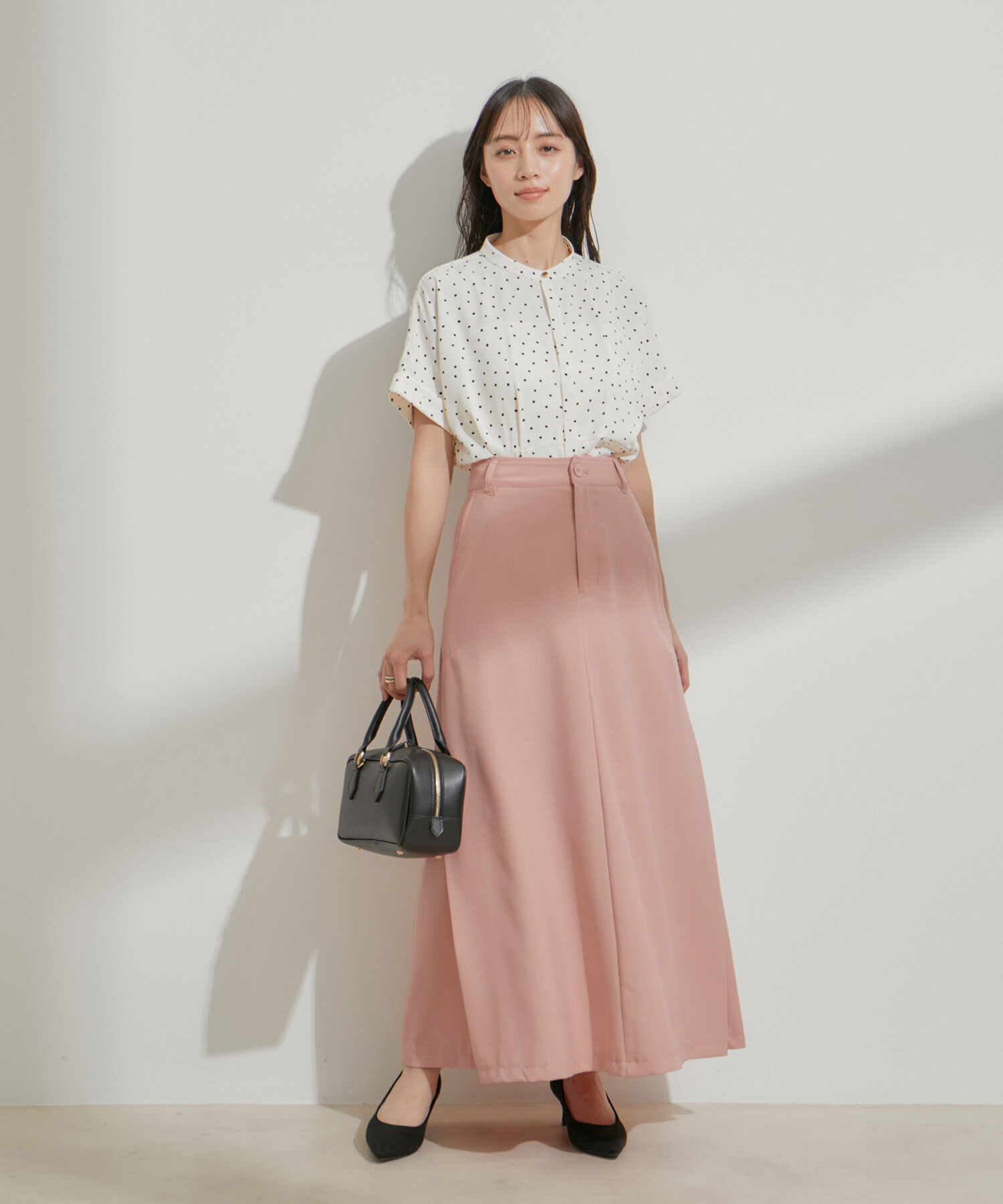 VIS「美easyリネンライクAラインスカート【洗える】【低身長～高身長】」|スカート|