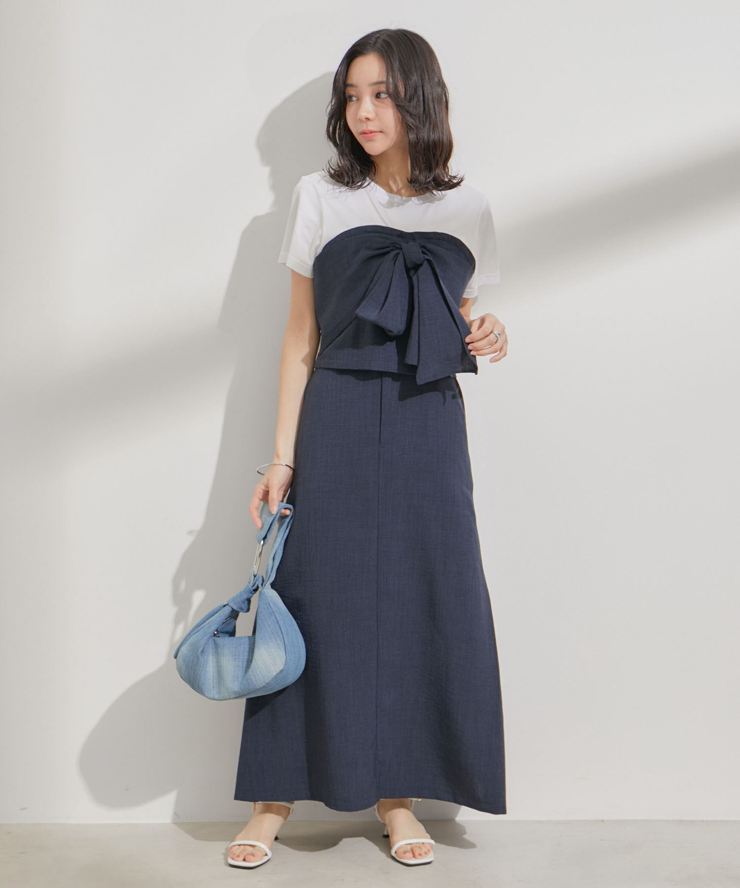 VIS「美easyリネンライクAラインスカート【洗える】【低身長～高身長】」|スカート|