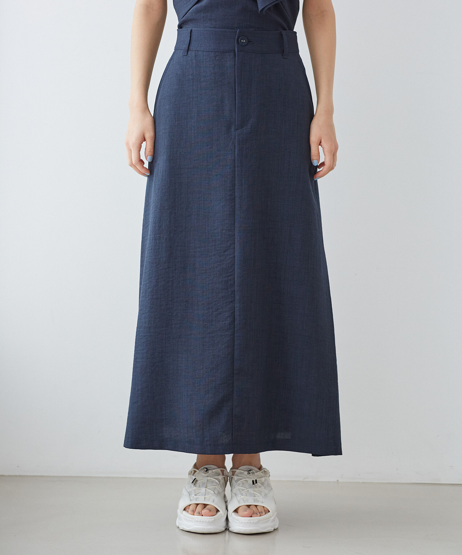 VIS「美easyリネンライクAラインスカート【洗える】【低身長～高身長】」|スカート|
