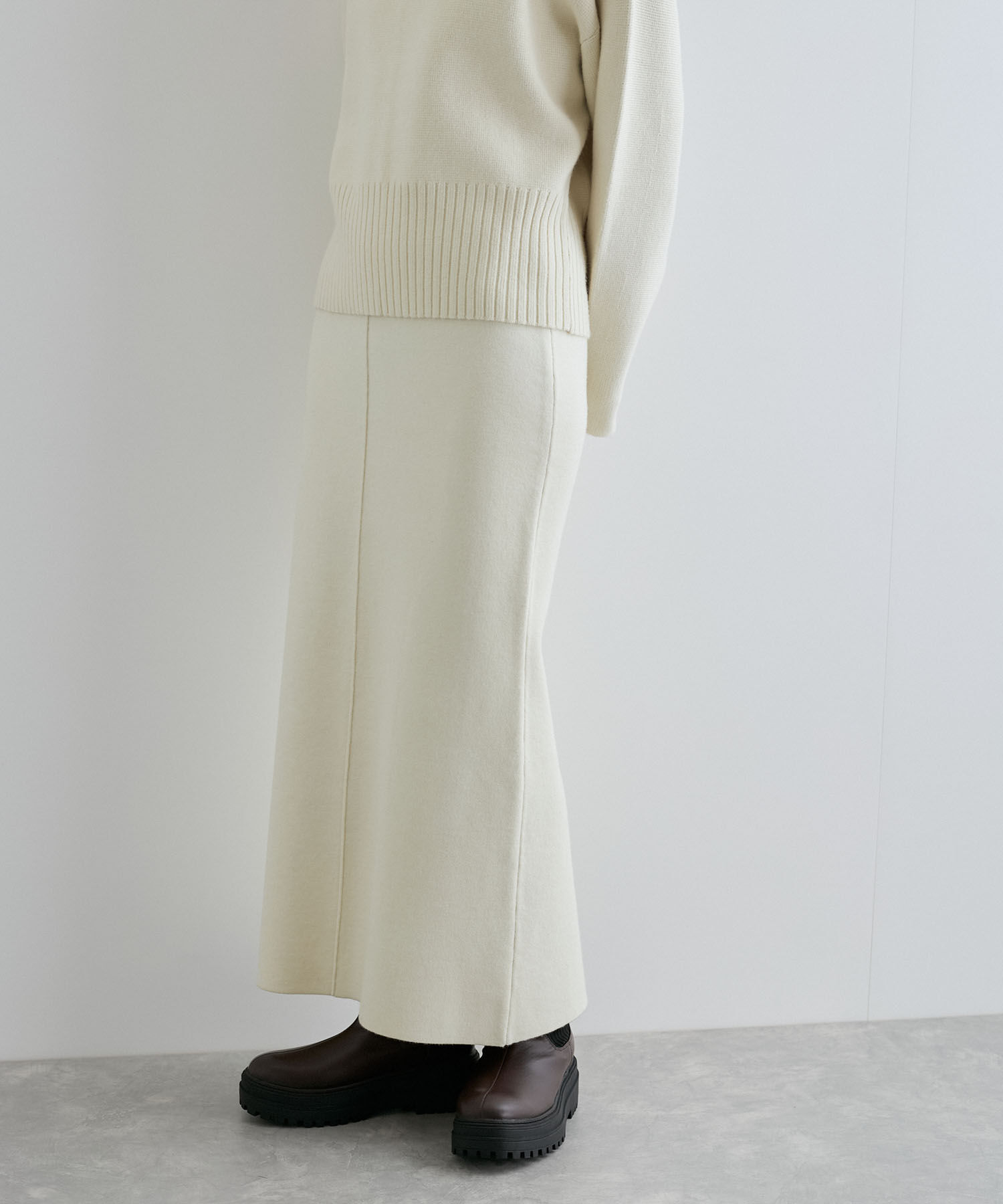 VIS「【セットアップ対応】もちっとニットミラノリブスカート」|スカート|
