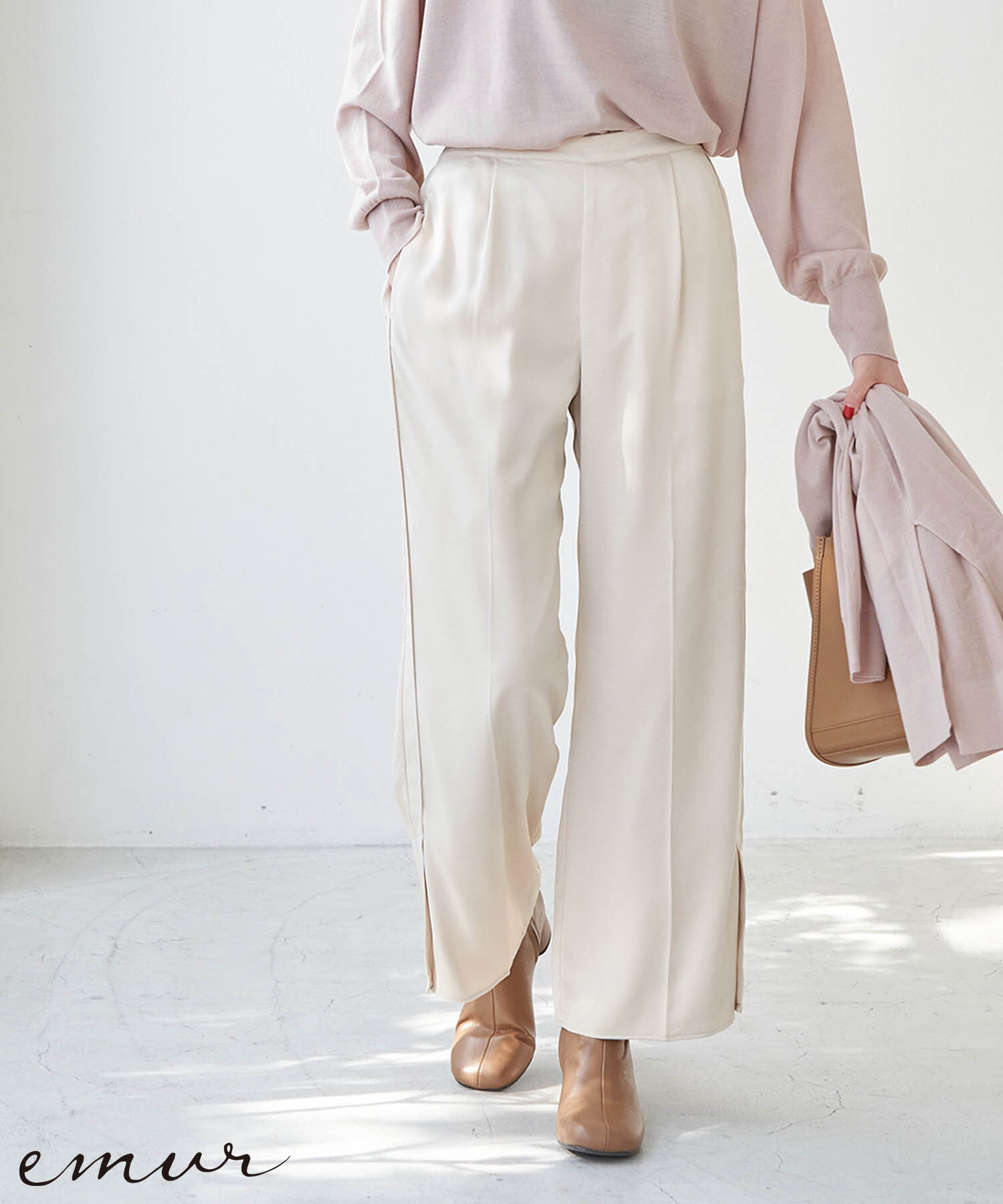 Rope&rsquo;Picnic「【emur】サテンサイドスリットパンツ」|その他|キナリ(16)