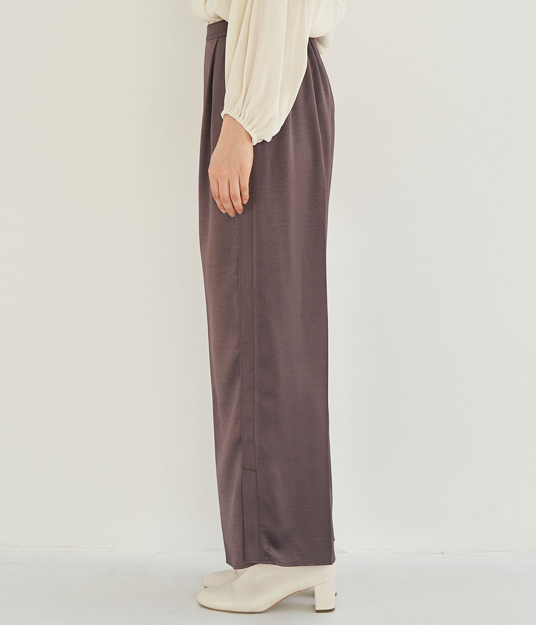 Rope&rsquo;Picnic「【emur】サテンサイドスリットパンツ」|その他|