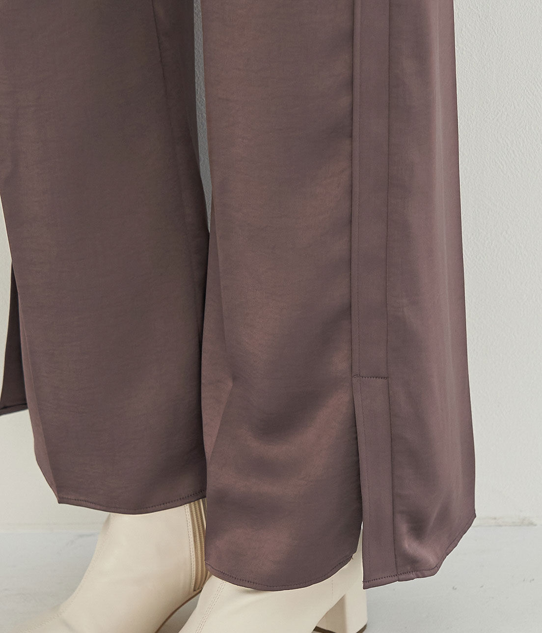 Rope&rsquo;Picnic「【emur】サテンサイドスリットパンツ」|その他|