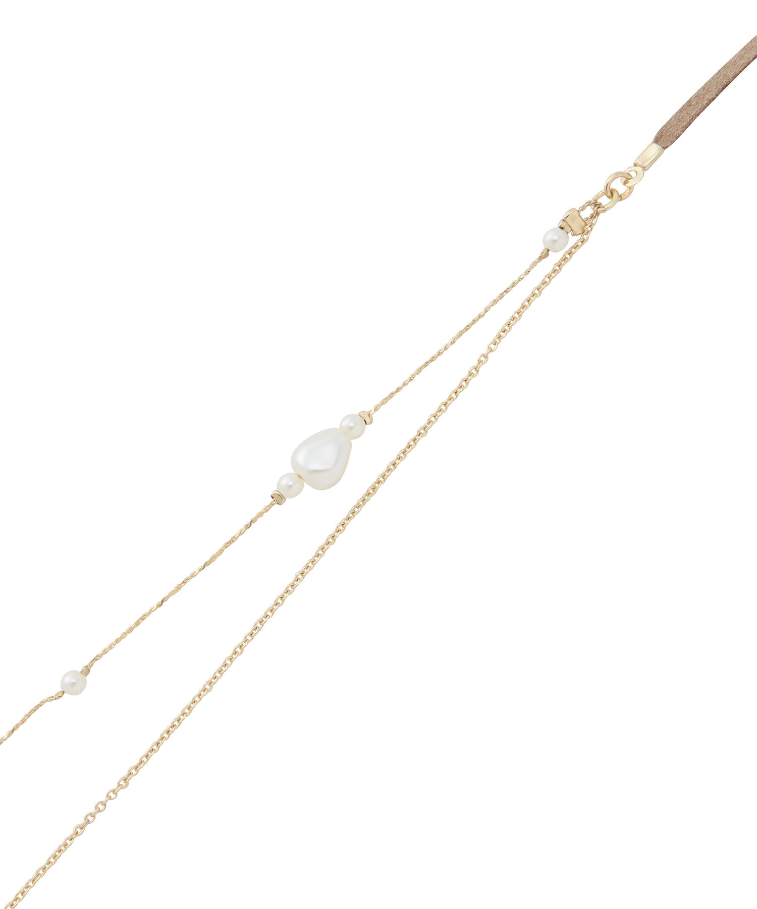 ROPE PICNIC PASSAGE「スエードライクテープコンビロングネックレス」|ネックレス|