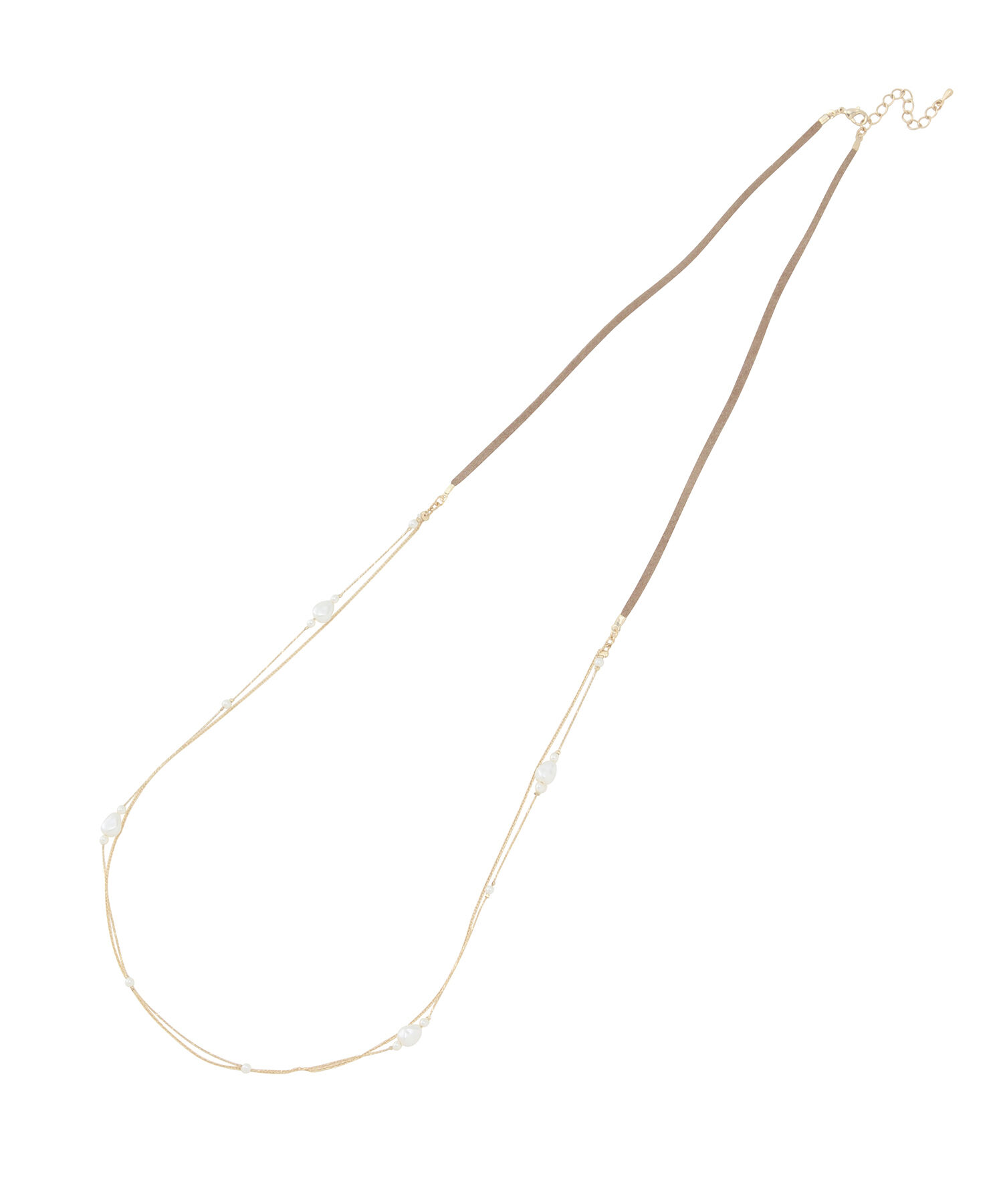 ROPE PICNIC PASSAGE「スエードライクテープコンビロングネックレス」|ネックレス|