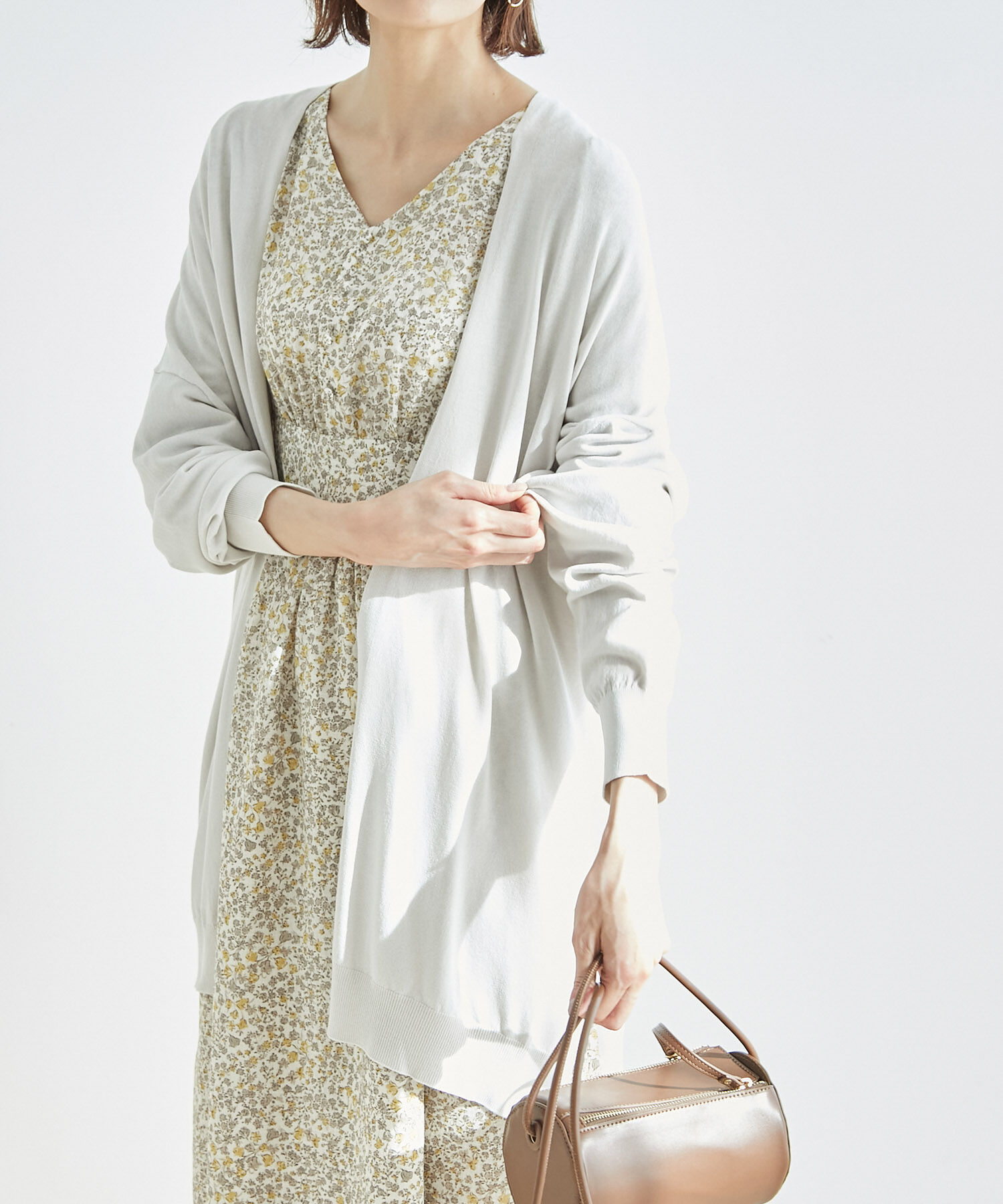 Rope&rsquo;Picnic「【WEB限定カラー:ネイビー】UVカット＆洗濯機OK/Aラインカーディガン」|カーディガン|