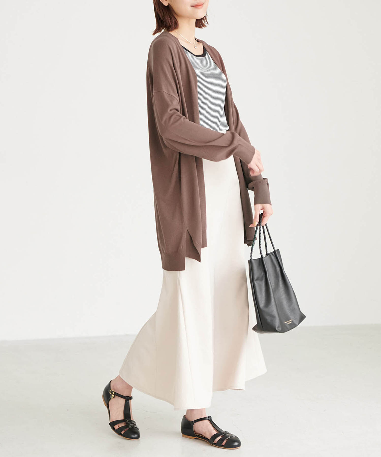 Rope&rsquo;Picnic「【WEB限定カラー:ネイビー】UVカット＆洗濯機OK/Aラインカーディガン」|カーディガン|