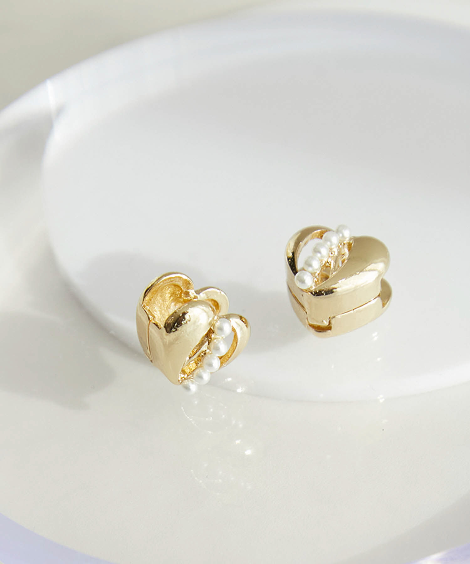 ROPE PICNIC PASSAGE「パールラインモチーフミニワンタッチピアス」|ピアス|ゴールド系(91)